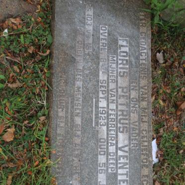 VENTER Floris Petrus -1923