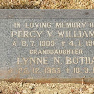 WILLIAMS Percy V. 1903-1960 :: BOTHA Lynne N. 1955-1977