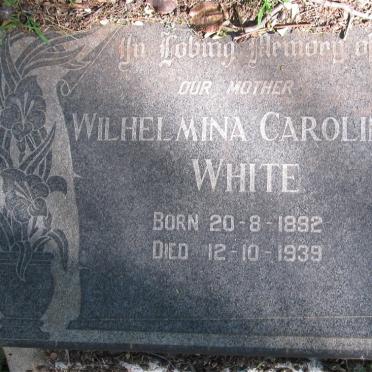WHITE Wilhelmina Caroline 1892-1939