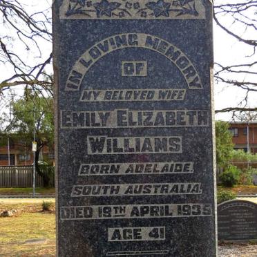 WILLIAMS Emily Elizabeth -1935