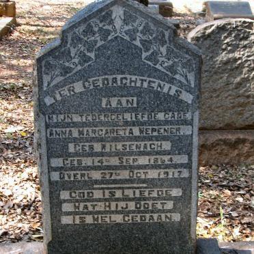 WEPENER Anna Margareta nee WILSENACH 1864-1917