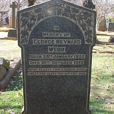 WEBB George Reynard 1892-1918