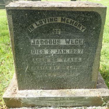 WEGE Jacobus -1927 &amp; Jo -1939