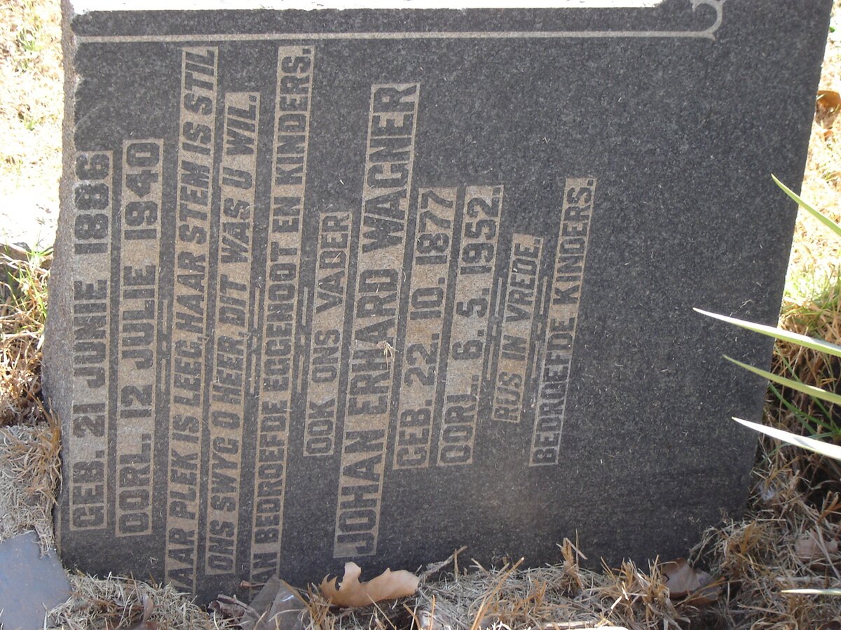 WAGNER Johan Erhard 1877-1952 &amp; ? 1886-1940