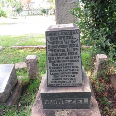 WEZEL Sarah Johanna, van 1922-1924