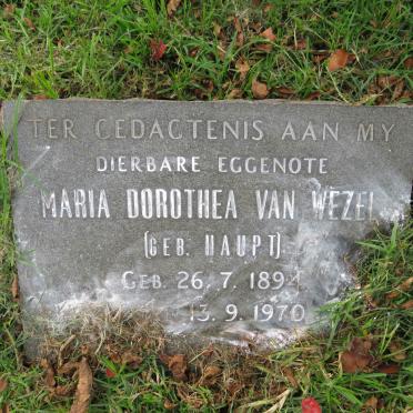 WEZEL Maria Dorothea, van nee HAUPT 1894-1970