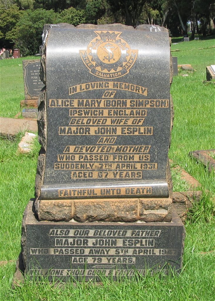 ESPLIN John -1947 &amp; Alice Mary SIMPSON -1931