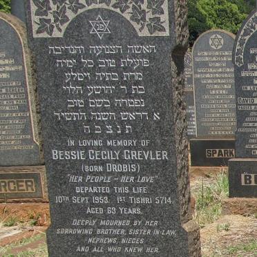 GREVLER Bessie Cecily nee DROBIS -1953