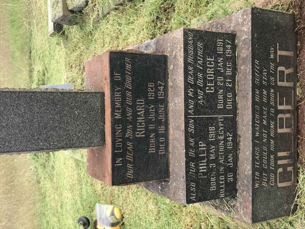 GILBERT George Annandale 1891-1947 :: GILBERT Phillip 1918-1942 :: GILBERT Richard 1926-1947