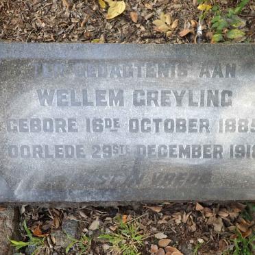 GREYLING Wellem 1885-1918