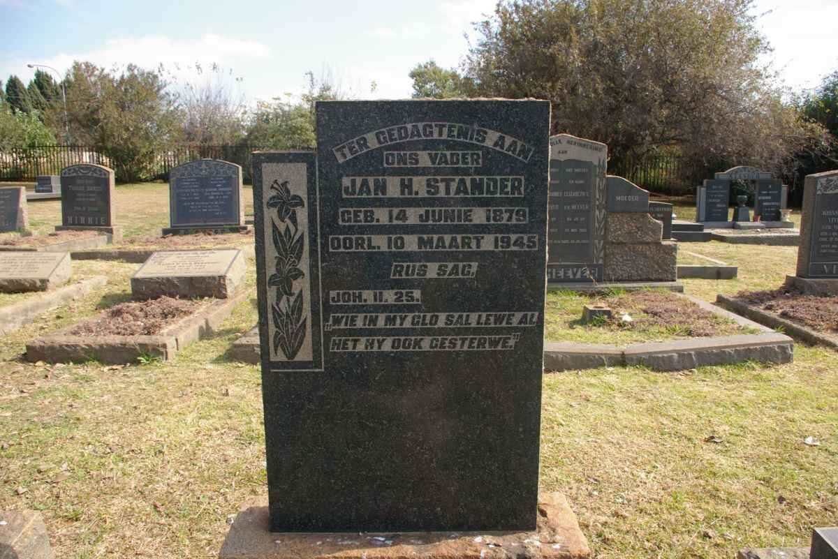 STANDER Jan H. 1879-1945