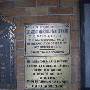 MACLENNAN Murdoch -1926 :: PUREN D.H. -1947 :: FERREIRA T.I. -1947 :: MEYER J.A. -1947