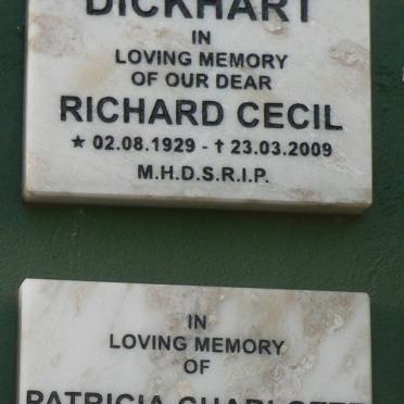 DICKHART Richard Cecil 1929-2009 :: GIBBONS Patricia Charlotte 1946-2009