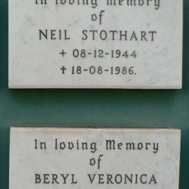 STOTHART Neil 1944-1986 :: THOMSON Beryl Veronica 1918-1986