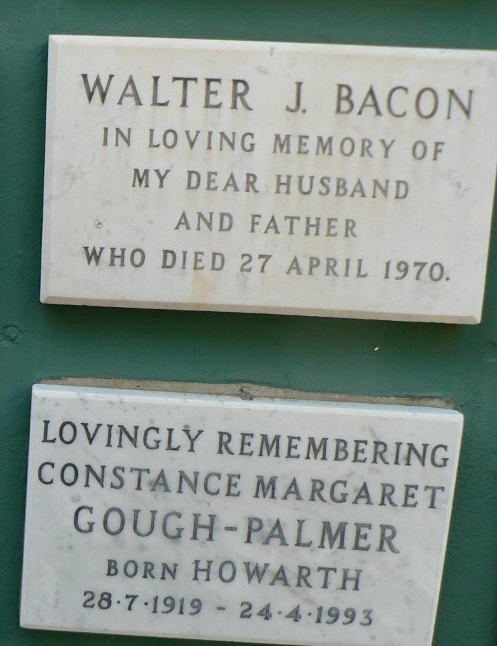 BACON Walter J. -1970 :: GOUGH-PALMER Constance Margaret nee HOWARTH 1919-1993