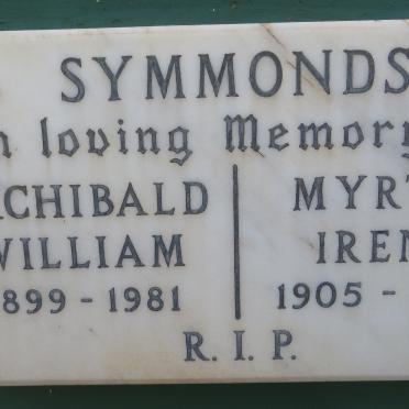 SYMMONDS Archibald William 1899-1981 &amp; Myrtle Irene 1905-1988