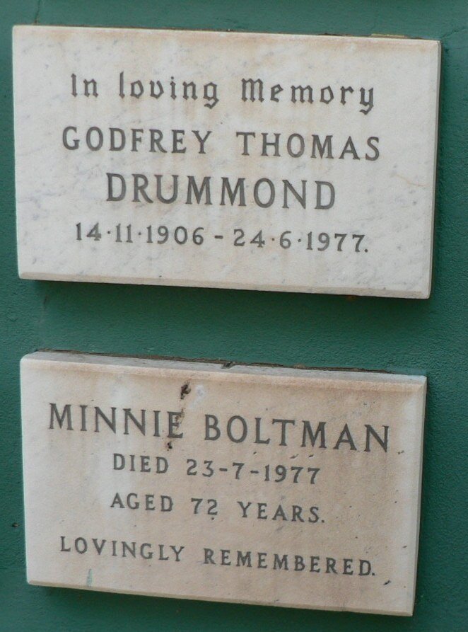 DRUMMOND Godfrey Thomas 1906-1977 :: BOLTMAN Minnie -1977