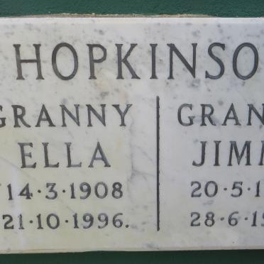 HOPKINSON Jimmy 1908-1988 &amp; Ella 1908-1996