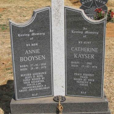 BOOYSEN Annie 1910-1979 :: KAYSER Catherine 1902-1976