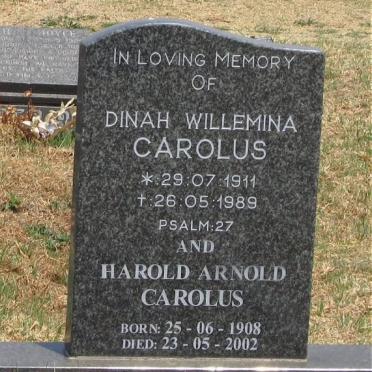 CAROLUS Harold Arnold 1908-2002 &amp; Dinah Willemina 1911-1989