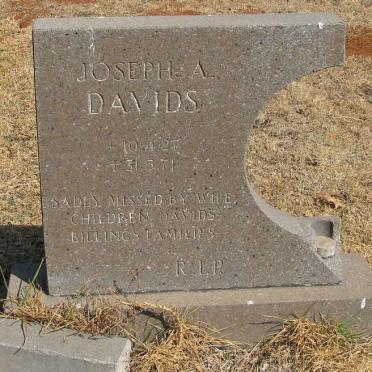 DAVIDS Joseph A. 1927-1971