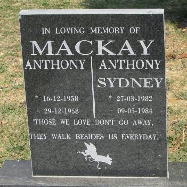 MACKAY Anthony 1958-1958 :: MACKAY Anthony Sydney 1982-1984