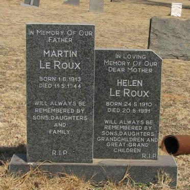 ROUX Martin, le 1913-1944 &amp; Helen 1910-1991