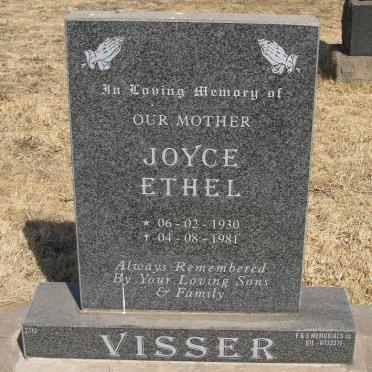 VISSER Joyce Ethel 1930-1981