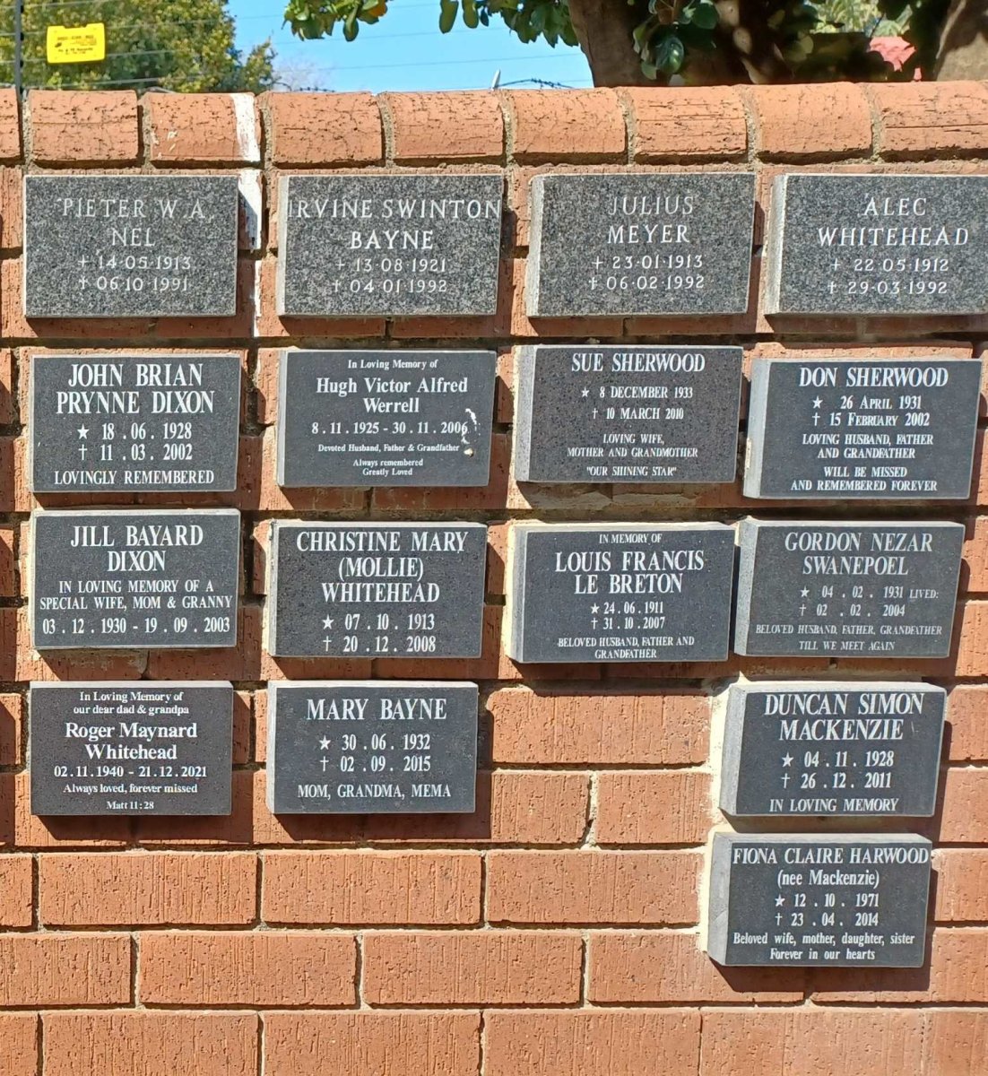 12. Memorial Wall