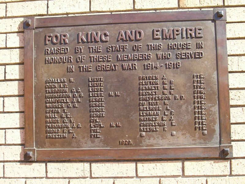 Saxonworld War Memorial for those who died in the Great War 1914-1918