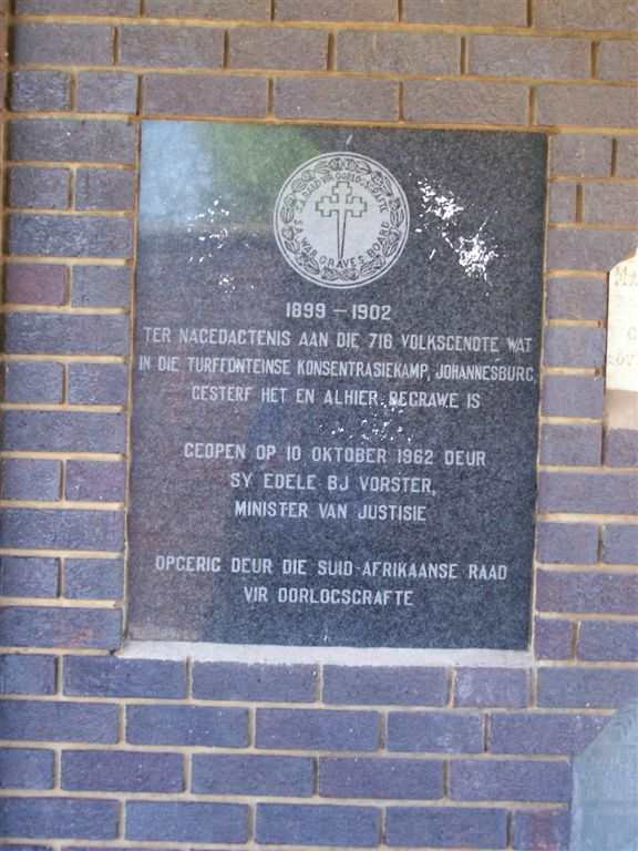05. Memorial to those victims who died in the Turffontein Concentration Camp, Johannesburg.  Buried here