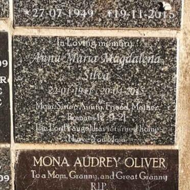 SILVA Anna Maria Magdalena 1911-2015