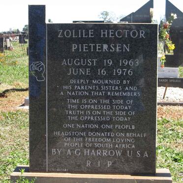 PIETERSEN Zolile Hector 1963-1976