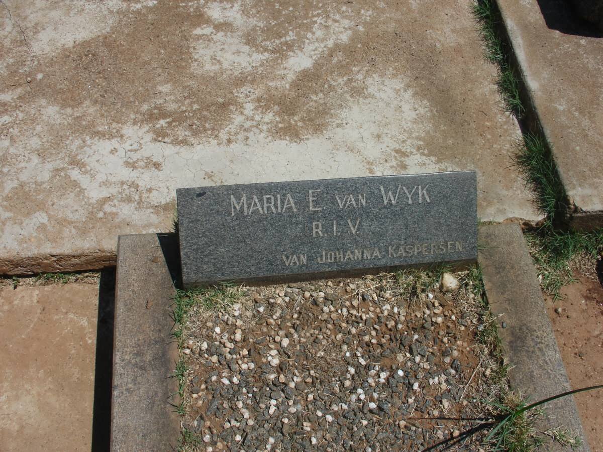 WYK Maria E., van