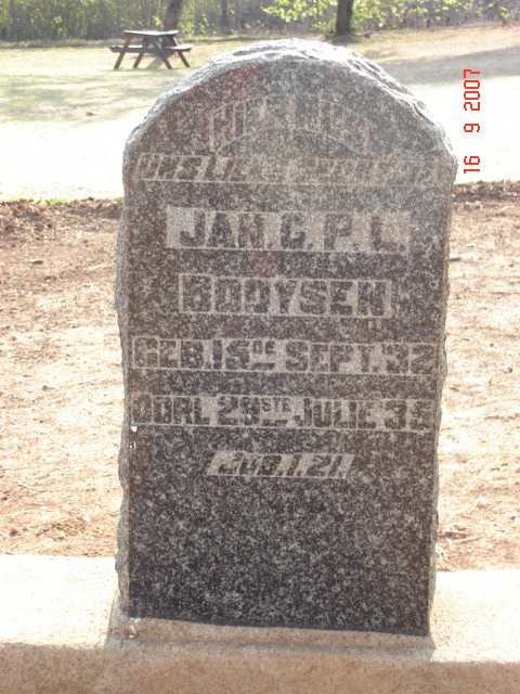 BOOYSEN Jan G.P.L. 1932-1935