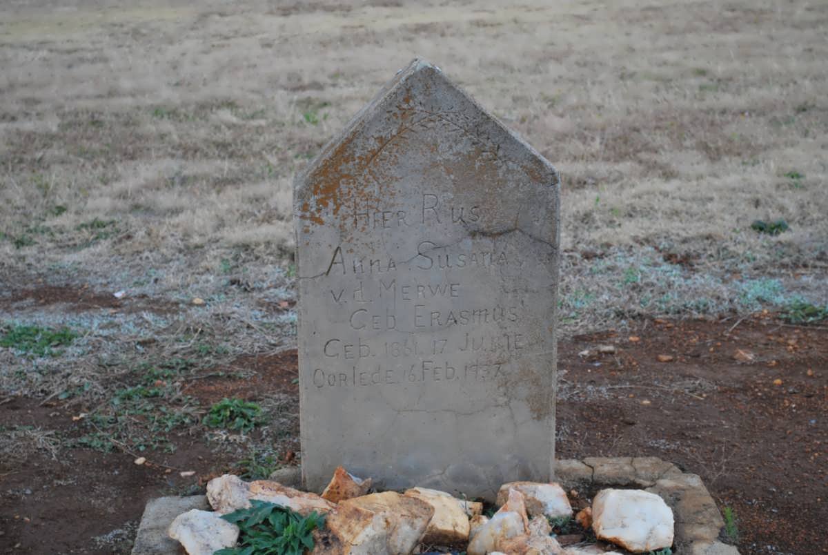 MERWE Anna Susana, v.d. nee ERASMUS 1861-1937