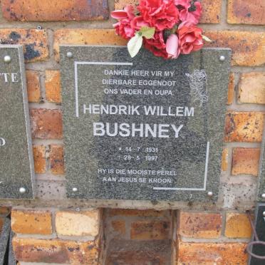 BUSHNEY Hendrik Willem 1931-1997