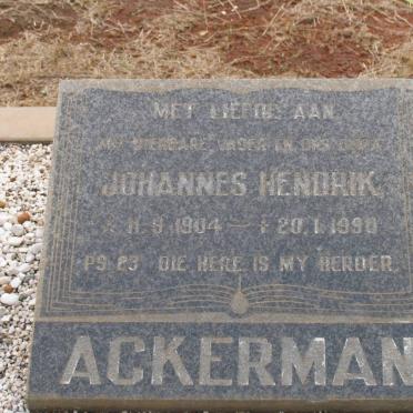 ACKERMAN Johannes Hendrik 1904-1990