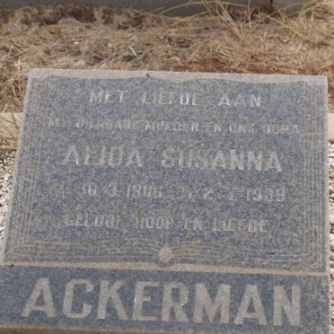 ACKERMAN Alida Susanna 1906-1999