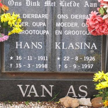 AS Hans, van 1911-1998 &amp; Klasina 1926-1997