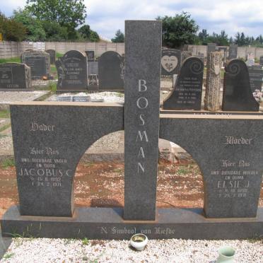 BOSMAN Jacobus C. 1892-1971 &amp; Elsie J. 1890-1971