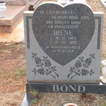 BOND Irene 1923-1996
