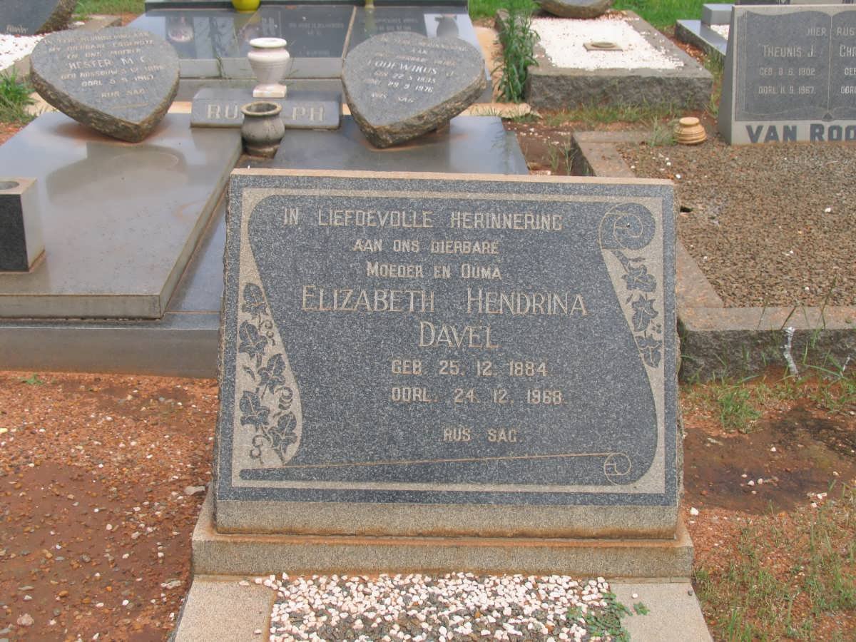 DAVEL Elizabeth Hendrina 1884-1968
