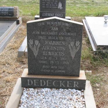 DEDECKER Joannes Augustus Henricus 1912-1978