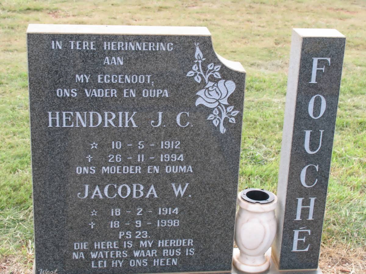 FOUCHE Hendrik J.C. 1912-1994 &amp; Jacoba W. 1914-1998