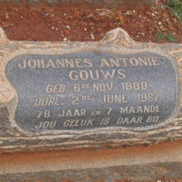 GOUWS Johannes Antonie 1888-1967
