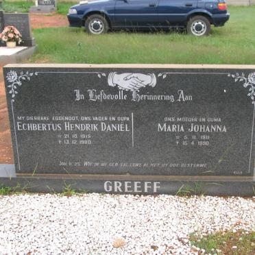 GREEFF Echbertus Hendrik Daniel 1915-1980 &amp; Maria Johanna 1911-1990