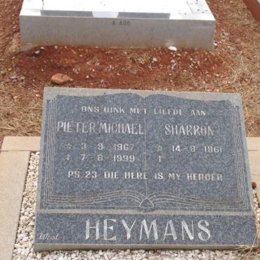 HEYMANS Pieter Michael 1967-1999 &amp; Sharron 1961-