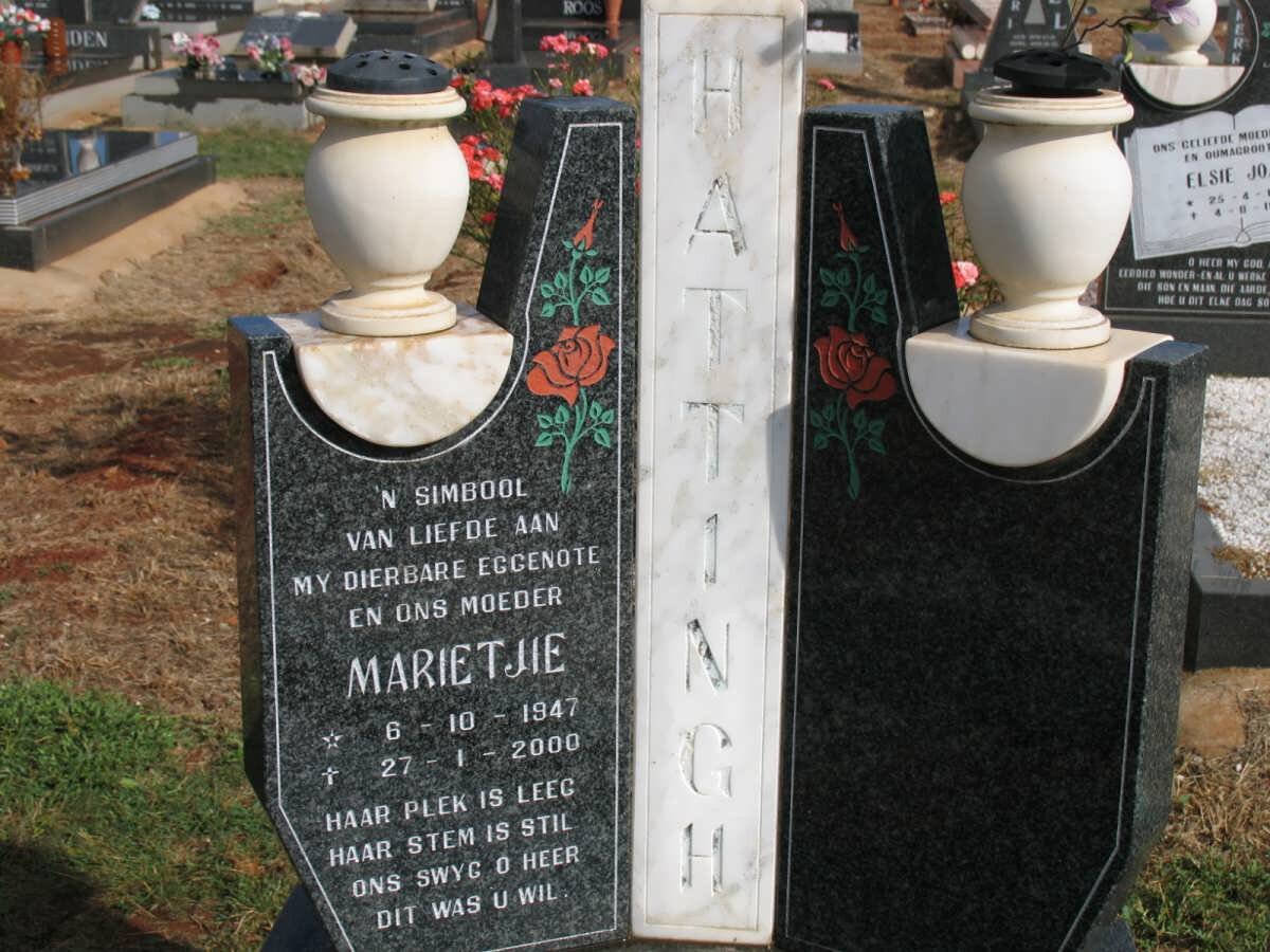 HATTINGH Marietjie 1947-2000