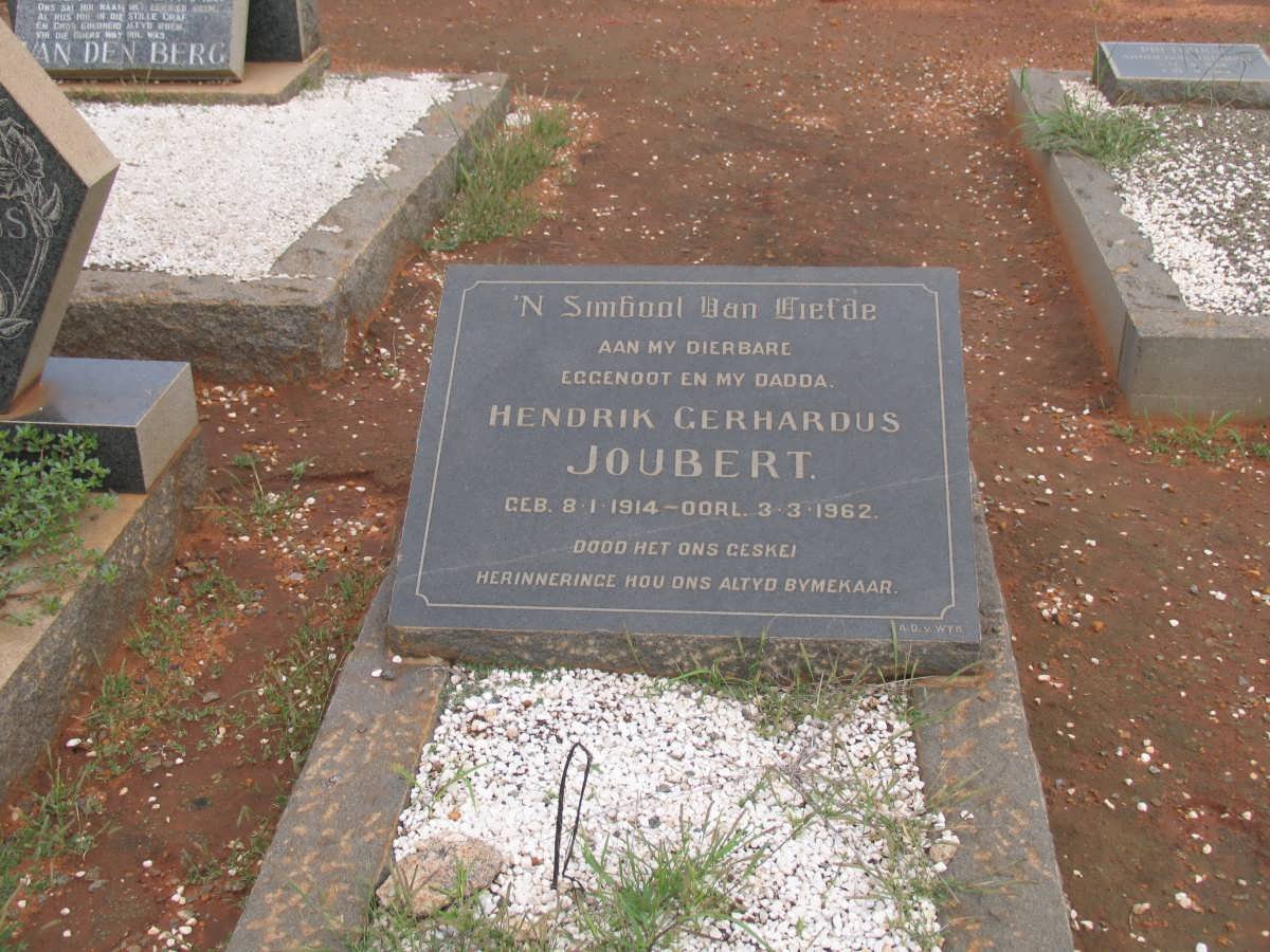 JOUBERT Hendrik Gerhardus 1914-1962